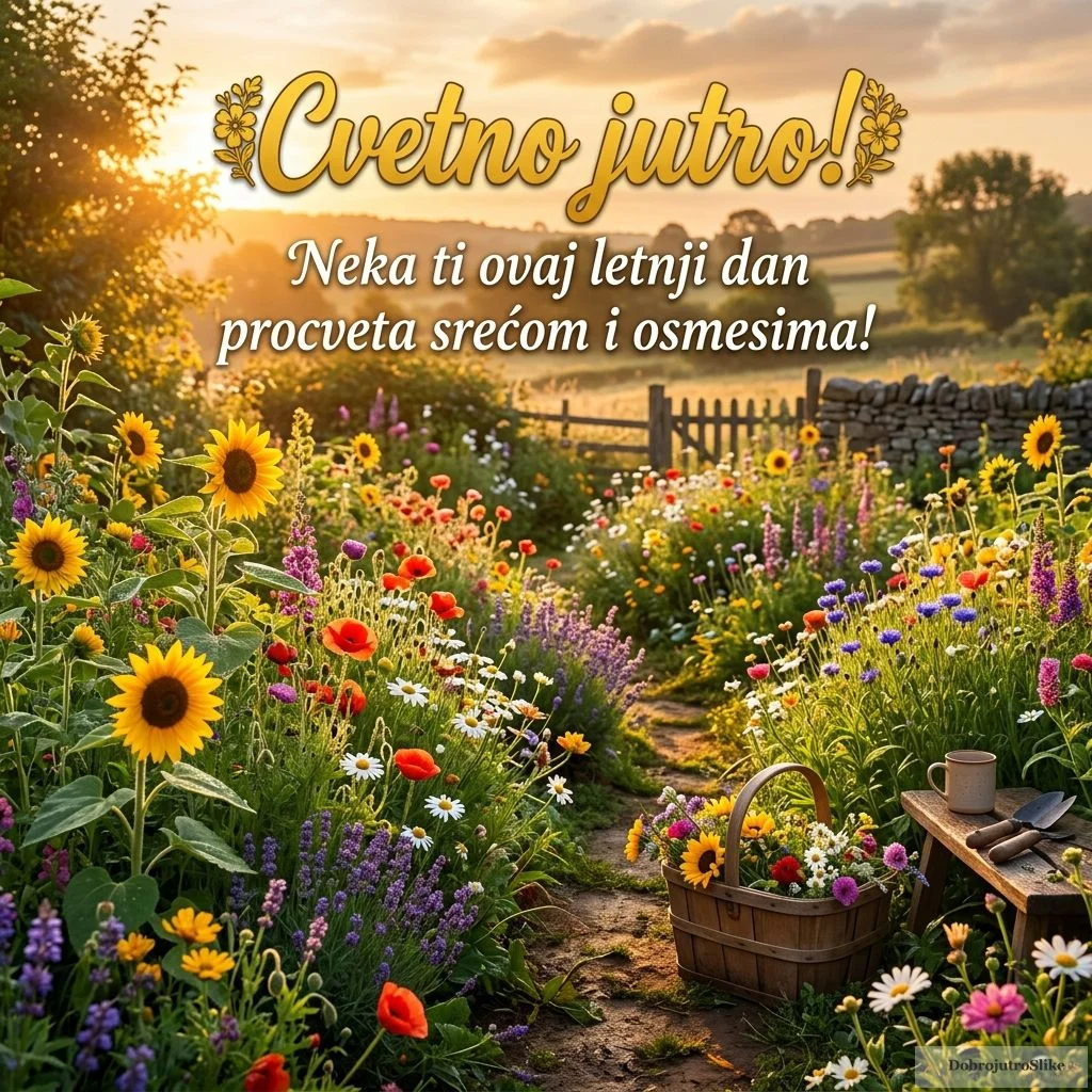 Prelepo, veselo cveće za toplo letnje dobro jutro.