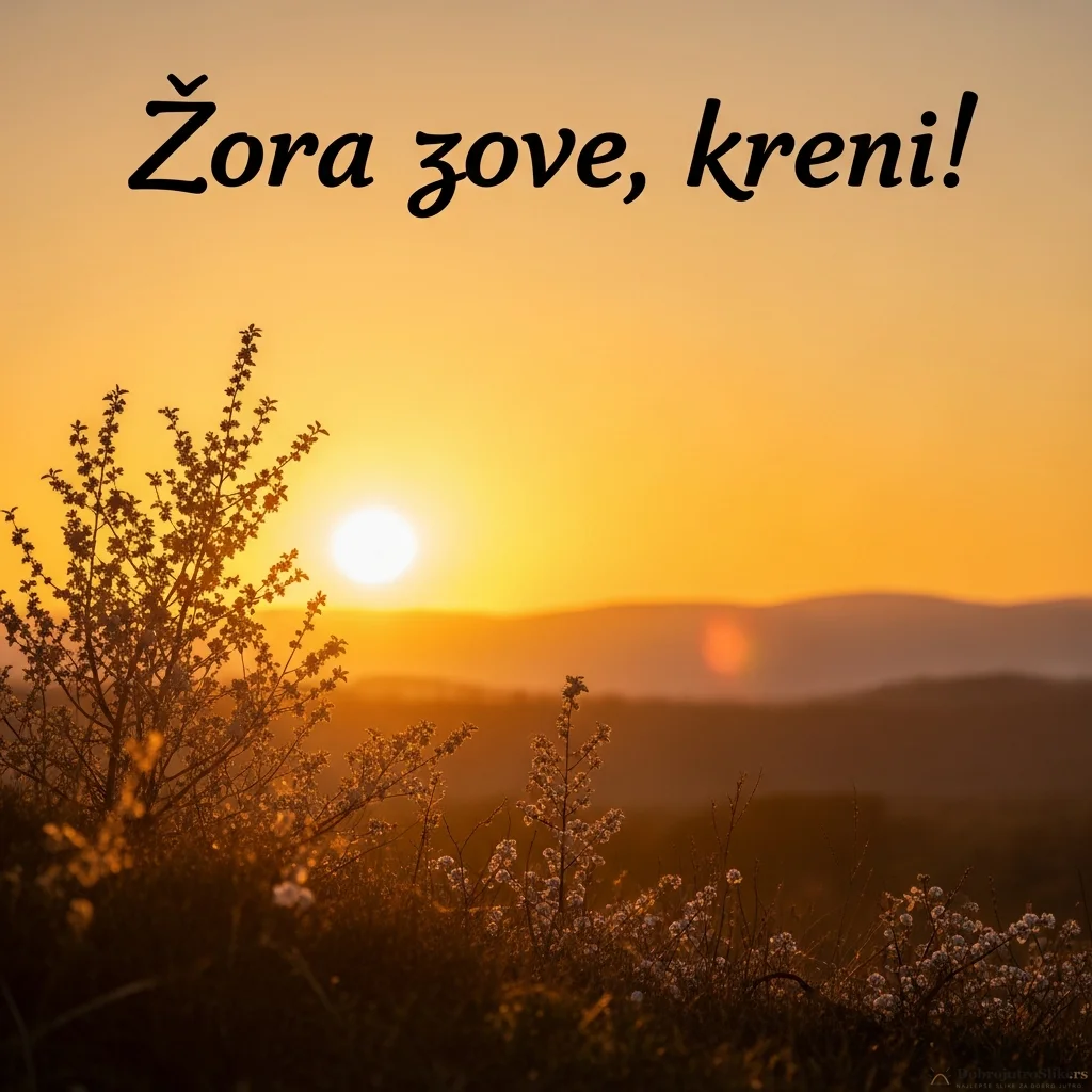 Predivan prolećni izlazak sunca sa jarkim bojama i osećajem energije.