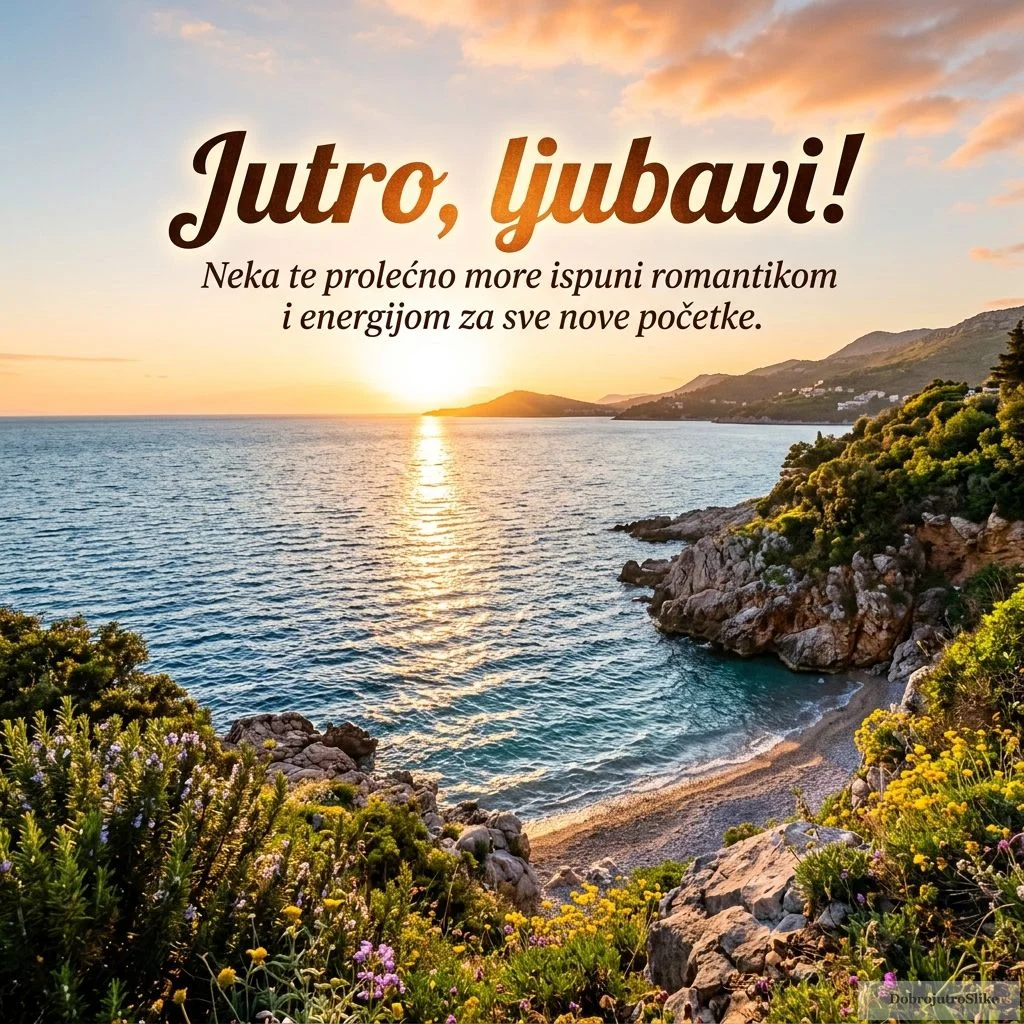 Prelepo prolećno more, energično i romantično, idealno za dobro jutro.