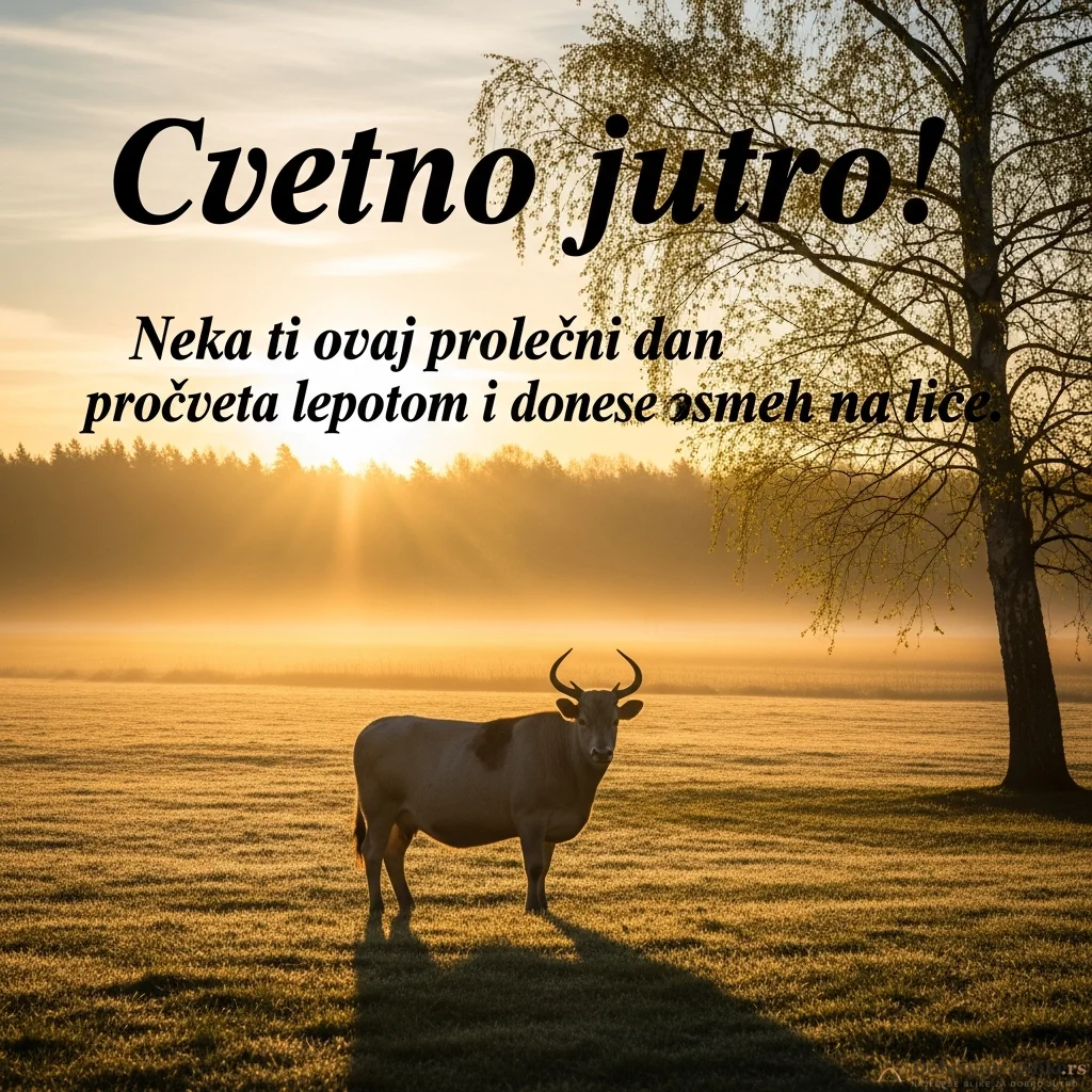 Predivna slika prolećnog cveća obasjanog suncem, stvara toplo jutro.