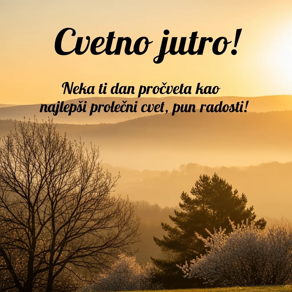 Predivno prolećno cveće u veselom aranžmanu za dobro jutro