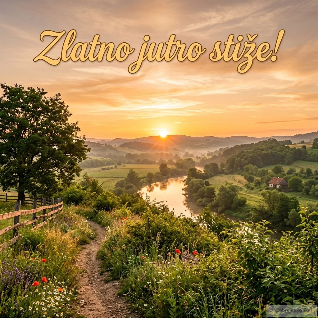Predivan izlazak sunca na letnje jutro sa toplom atmosferom.
