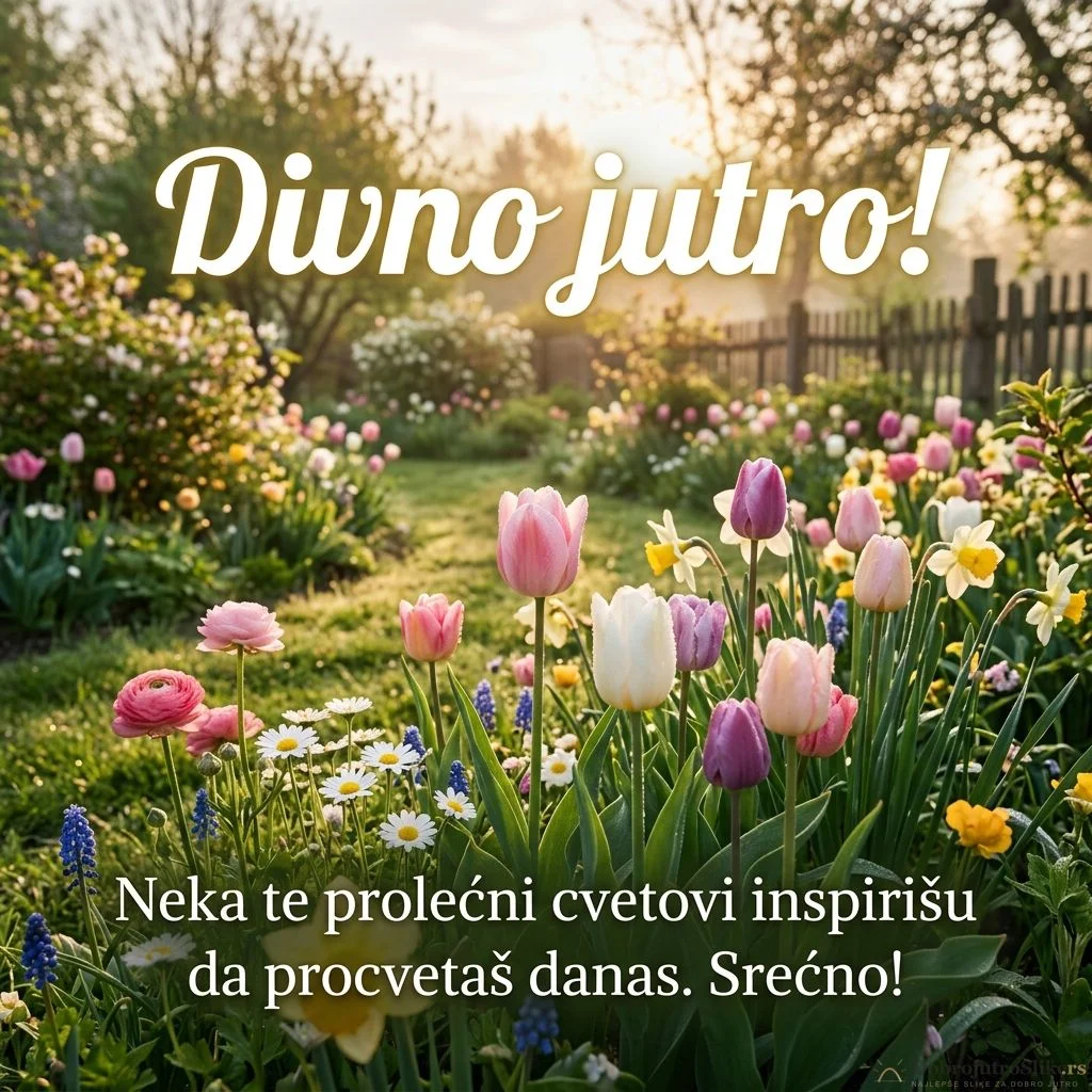 Prelepo cveće u proleće, stvara veselu i mirnu atmosferu.