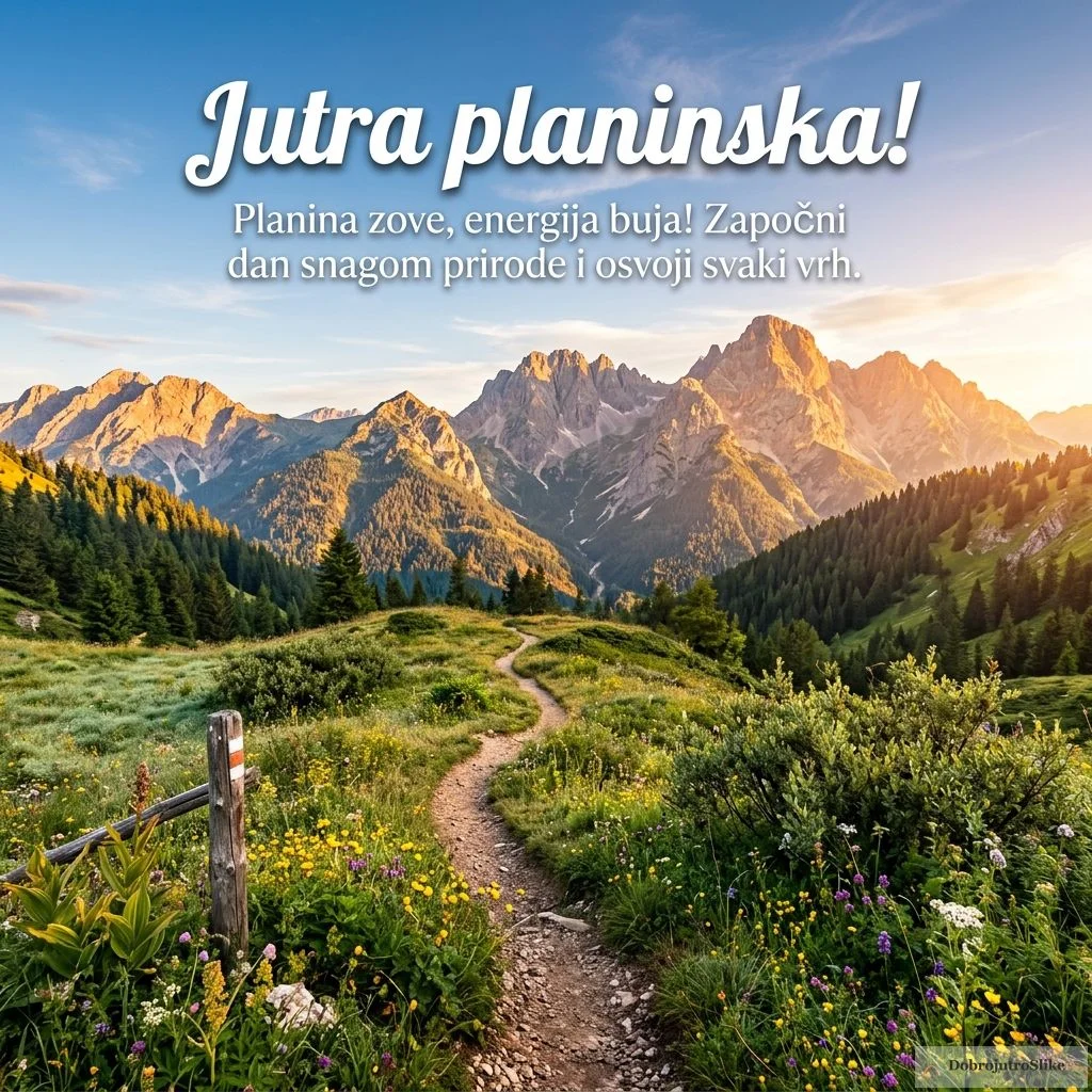 Predivna letnja slika planina obasjanih jutarnjim suncem, puna pozitivne energije.
