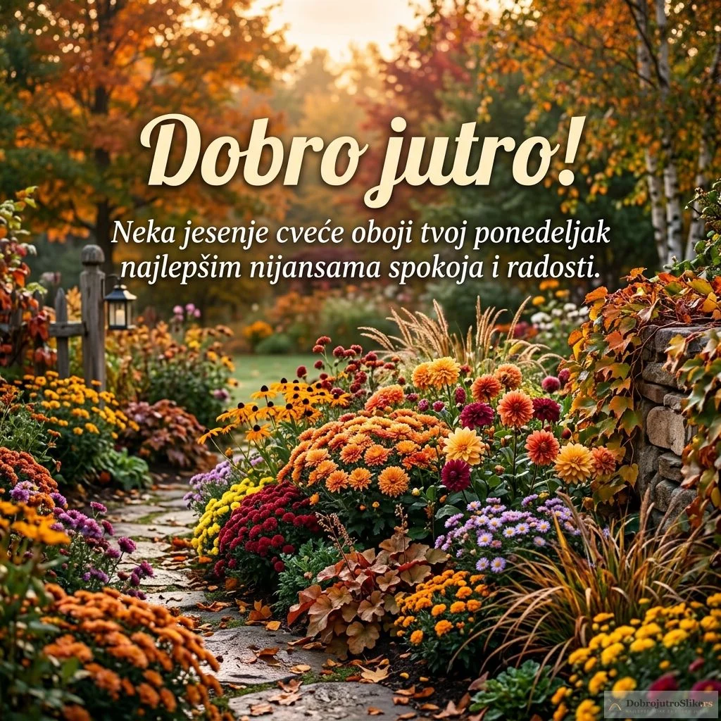 Prelepa slika jesenjeg cveća za mirno i veselo jutro.
