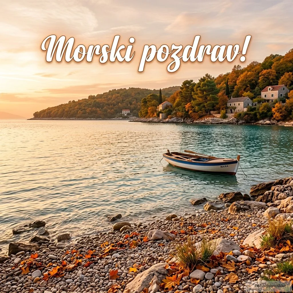 Jesenje more u zoru, odiše mirom i vedrinom.