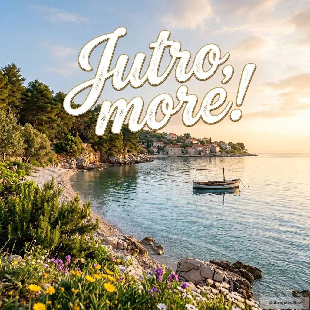 Prelepo, mirno prolećno jutro na moru obasjano suncem.