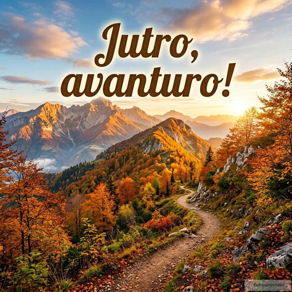 Jesenje planine obasjane suncem, odišu energijom u rano jutro.