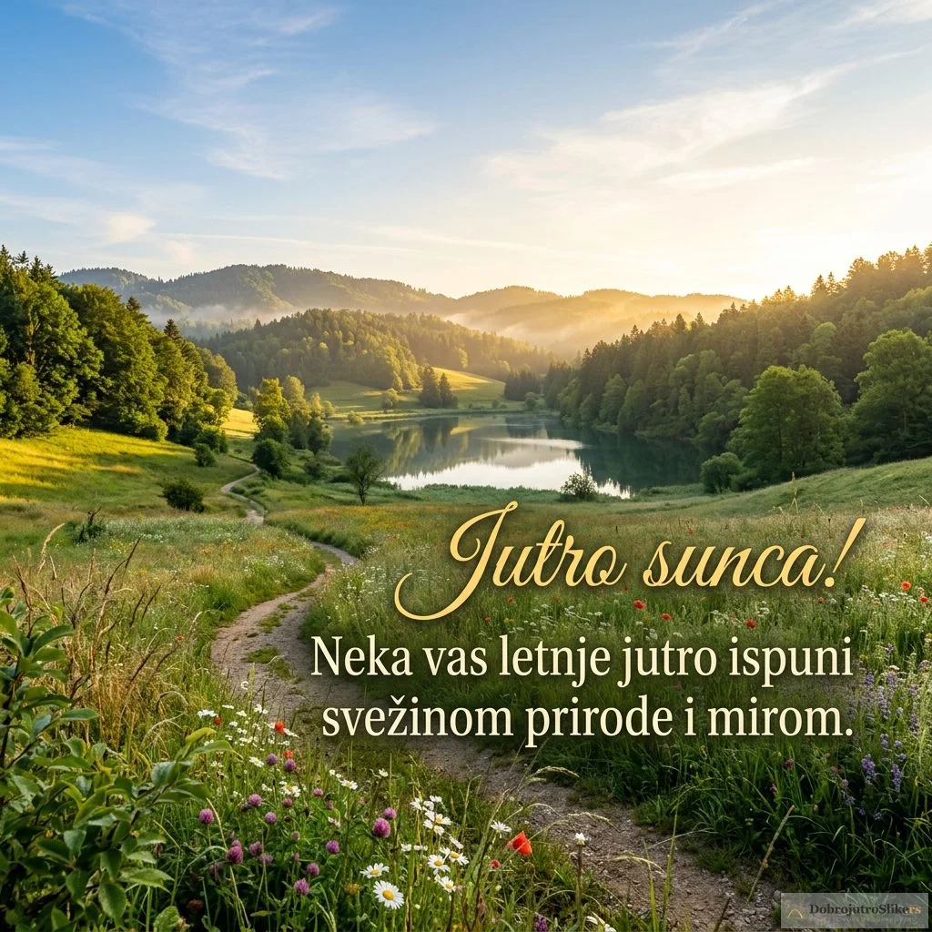 Prelepa slika prirode za dobro jutro, energična i mirna, savršena za letnji dan.