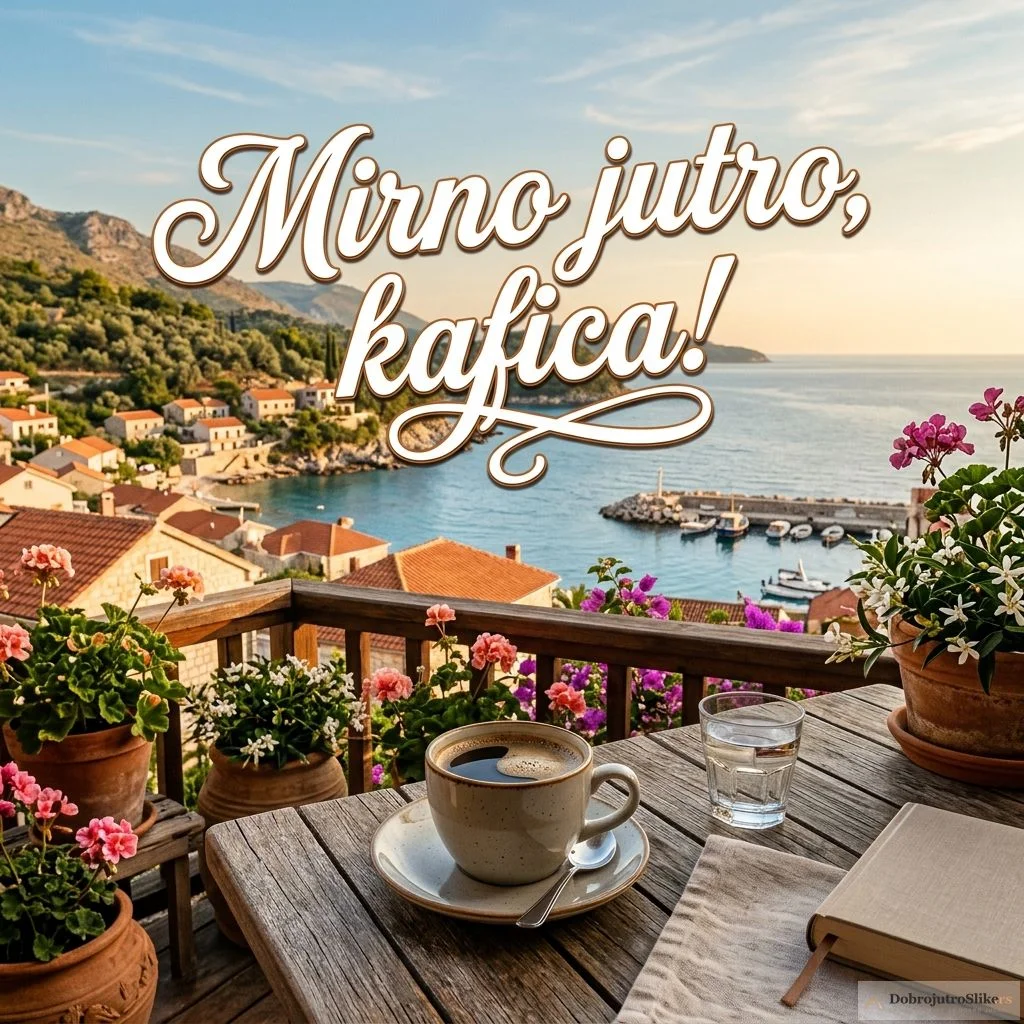 Šoljica kafe u mirnom letnjem jutru.
