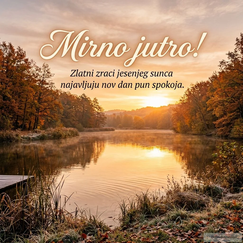 Prelepi izlazak sunca u mirno jesenje jutro.