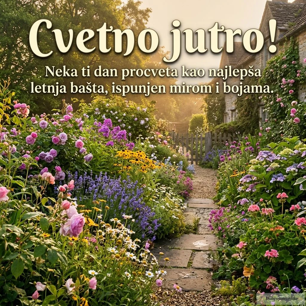 Predivno cveće stvara mirnu atmosferu letnjeg jutra.