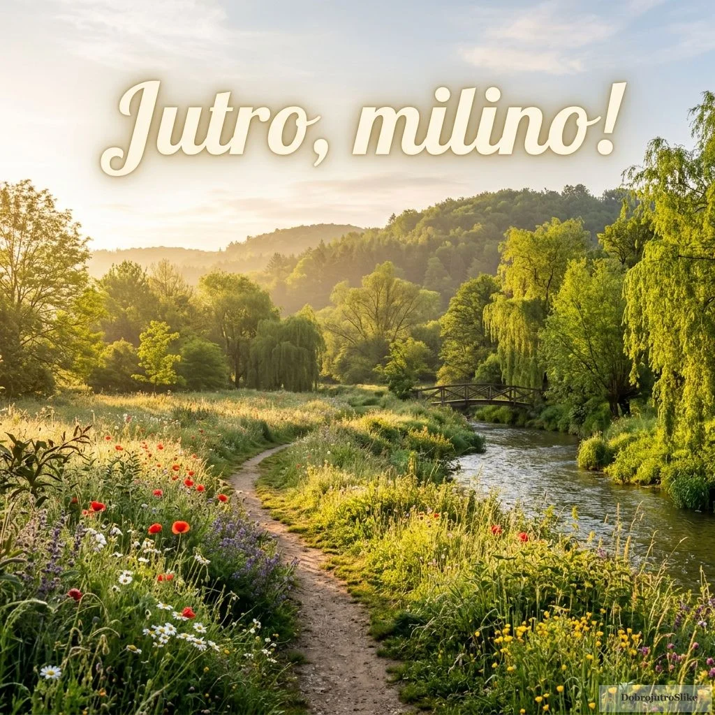 Prolećno jutro u prirodi, mirno i romantično.