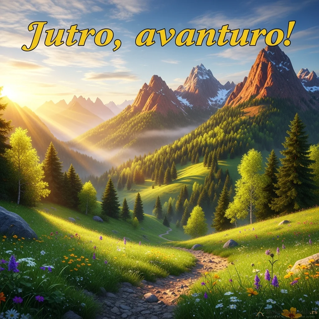 Predivne planine u toplom prolećnom jutru, pune energije i svetlosti.