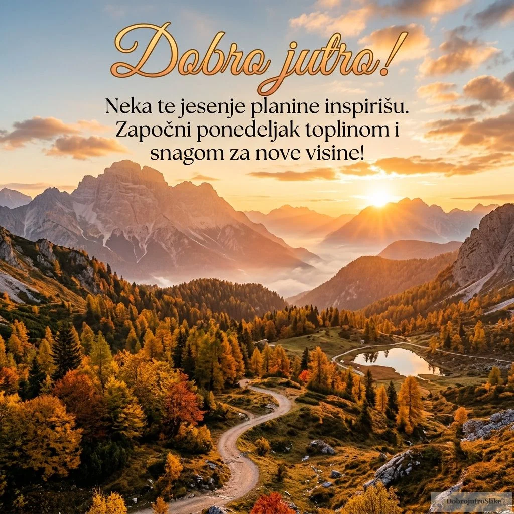 Predivne jesenje planine obasjane toplim jutarnjim suncem.
