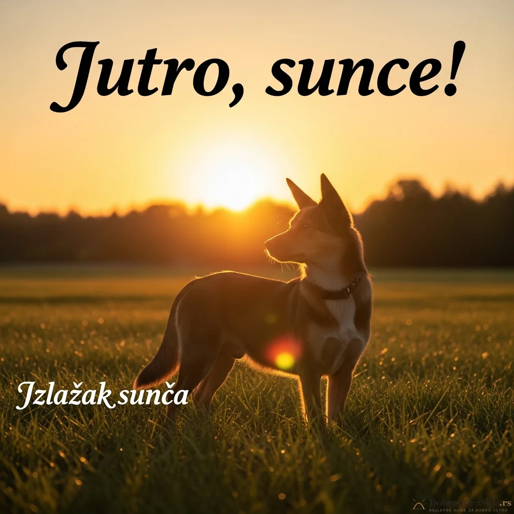 Izlazak sunca u proleće, topla atmosfera i nežne boje neba.