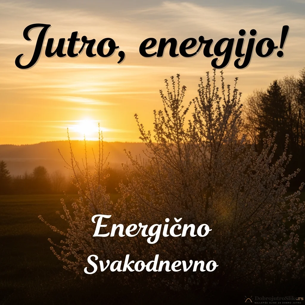 Energičan i veseo izlazak sunca u prelepom prolećnom jutru.