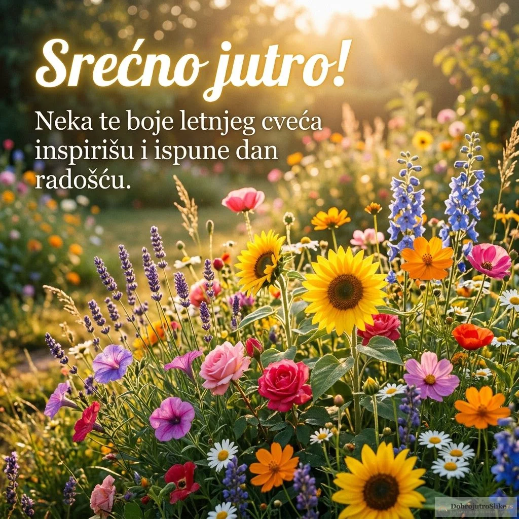 Prelepo letnje cveće za dobro jutro, vesela atmosfera.