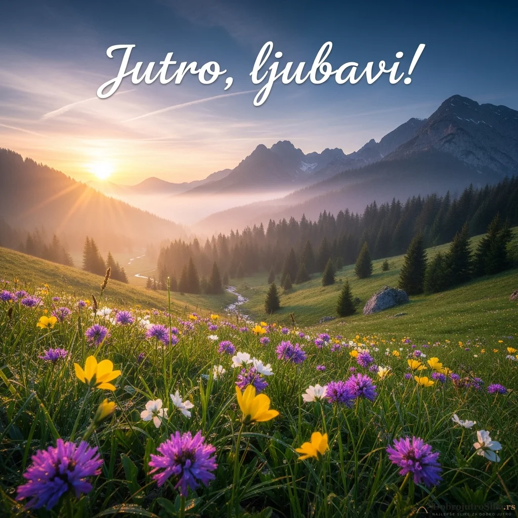 Zlatno prolećno jutro u planinama, puno romantike i vedrine.