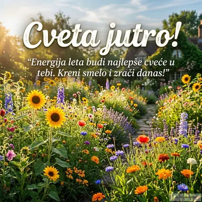 Prelepa slika svežeg letnjeg cveća za energično dobro jutro.