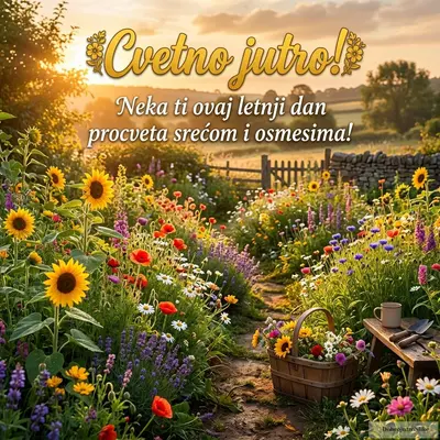 Prelepo, veselo cveće za toplo letnje dobro jutro.