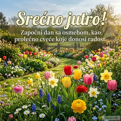 Prelepa slika cveća, vesela prolećna atmosfera za dobro jutro.