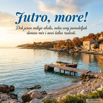 Predivna slika jesenjeg mora u zoru, zrači mirom i veseljem.