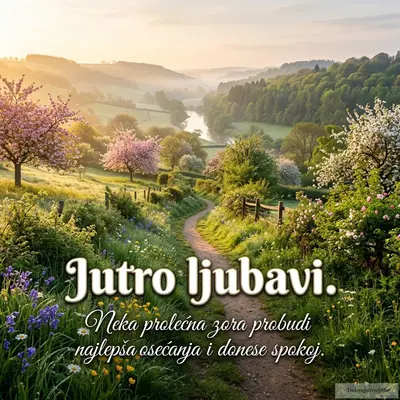 Prelepa prolećna priroda koja odiše mirom i romantikom, savršena za dobro jutro.