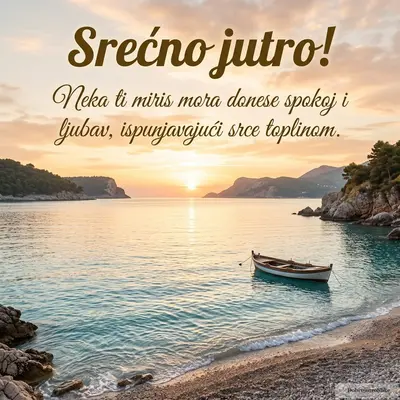 Romantično i mirno letnje jutro sa pogledom na predivno more.