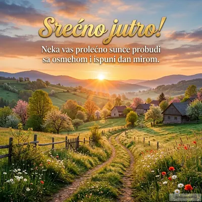 Prelep prolećni izlazak sunca, topla atmosfera i nežni zraci.