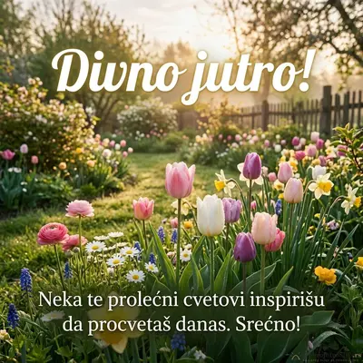 Prelepo cveće u proleće, stvara veselu i mirnu atmosferu.