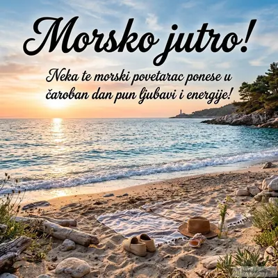 Predivna slika mora za energično i romantično letnje jutro.