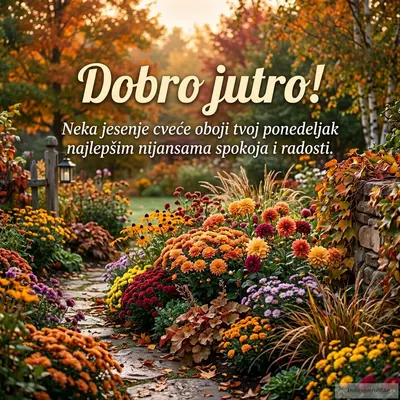 Prelepa slika jesenjeg cveća za mirno i veselo jutro.