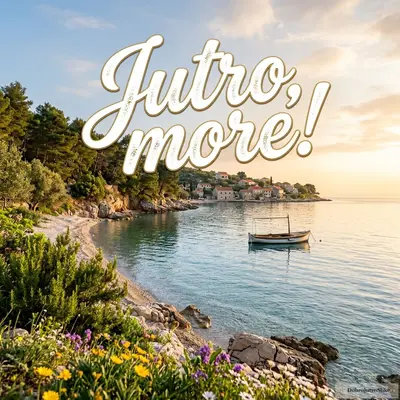 Prelepo, mirno prolećno jutro na moru obasjano suncem.