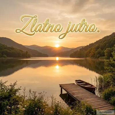 Izlazak sunca nad mirnim letnjim pejzažem, predivno jutro.