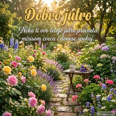Predivno cveće za dobro jutro u mirnom letnjem ambijentu.