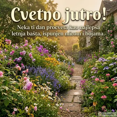 Predivno cveće stvara mirnu atmosferu letnjeg jutra.