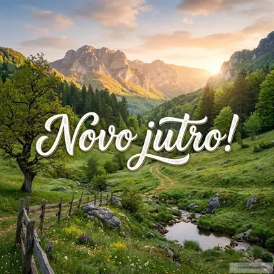 Prelepo prolećno jutro u planinama, mir i spokoj.