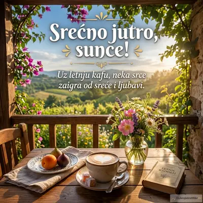 Prelepa jutarnja kafa sa romantičnim letnjim ugođajem.
