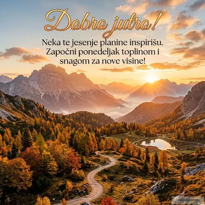 Predivne jesenje planine obasjane toplim jutarnjim suncem.