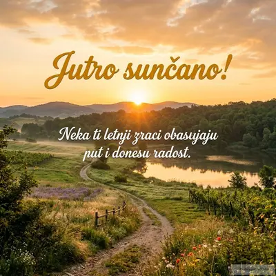 Izlazak sunca obasjava nebo toplim letnjim bojama.