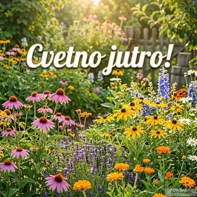 Predivno rascvetalo cveće za veselo letnje dobro jutro.