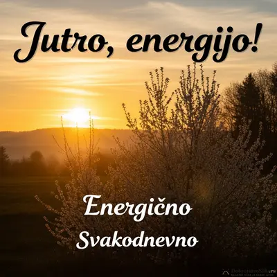 Energičan i veseo izlazak sunca u prelepom prolećnom jutru.
