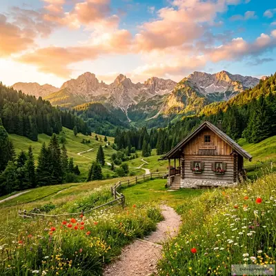 Prelepe planine obasjane suncem, vesela letnja atmosfera.