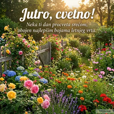 Prelepa slika letnjeg cveća sa veselom atmosferom za dobro jutro.