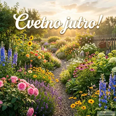 Veselo letnje cveće u punom cvatu za dobro jutro.