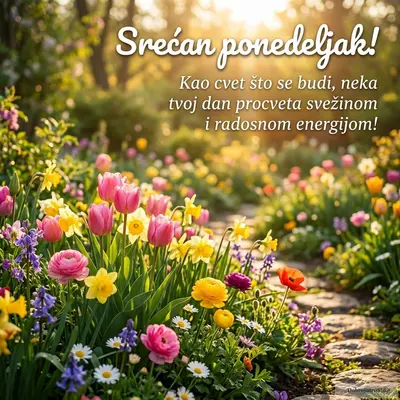 Slika prelepog cveća koje stvara toplo, veselo prolećno jutarnje raspoloženje.