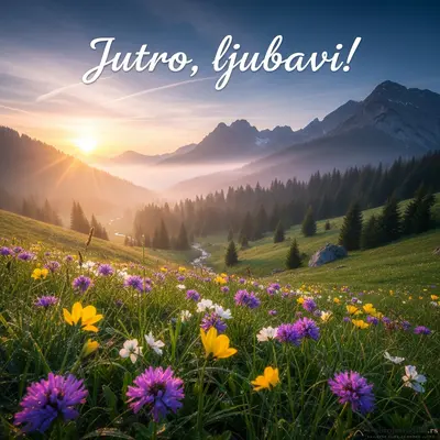 Zlatno prolećno jutro u planinama, puno romantike i vedrine.