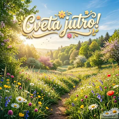 Vesela prolećna scena u prirodi, sunčana i puna života.