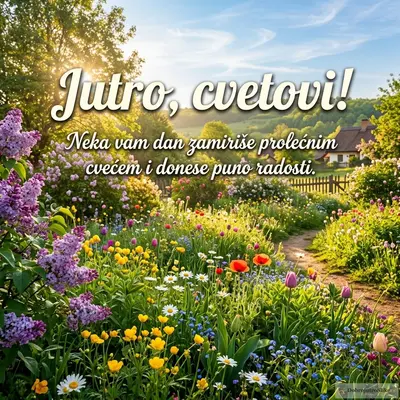 Predivno prolećno cveće u punom sjaju, za veselo dobro jutro.